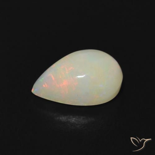 Opale Multicolore naturelle En forme de poire, 0.66 ct, Transparent