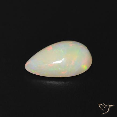 Opale Multicolore naturelle En forme de poire, 0.36 ct, Transparent