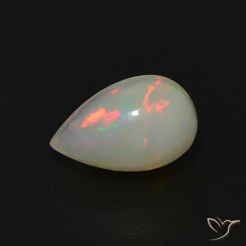 0.64ct Naturel Multicolore Opale, En forme de poire, Transparent