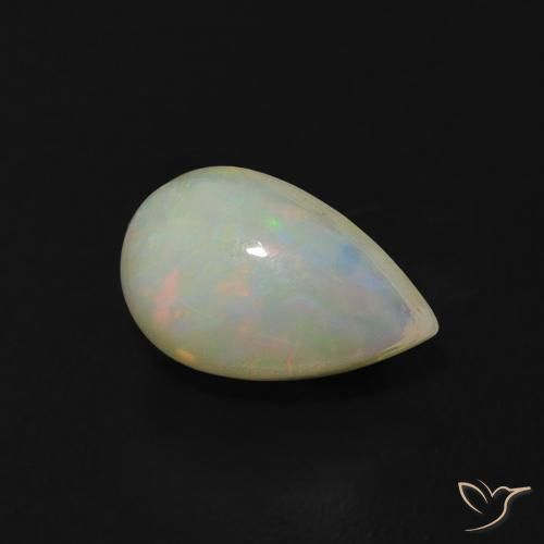Opale Multicolore naturelle En forme de poire, 0.64 ct, Transparent
