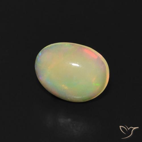 Opale Multicolore naturelle ovale, 0.52 ct, Transparent