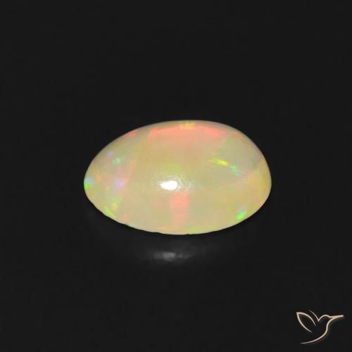 Opale Multicolore naturelle ovale, 0.52 ct, Transparent