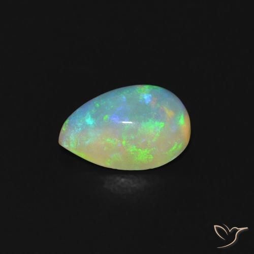 Opale Multicolore naturelle En forme de poire, 0.52 ct, Transparent