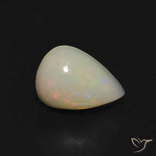 Opale Multicolore naturelle En forme de poire, 0.41 ct, Transparent