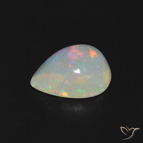 Opale Multicolore naturelle En forme de poire, 0.74 ct, Transparent