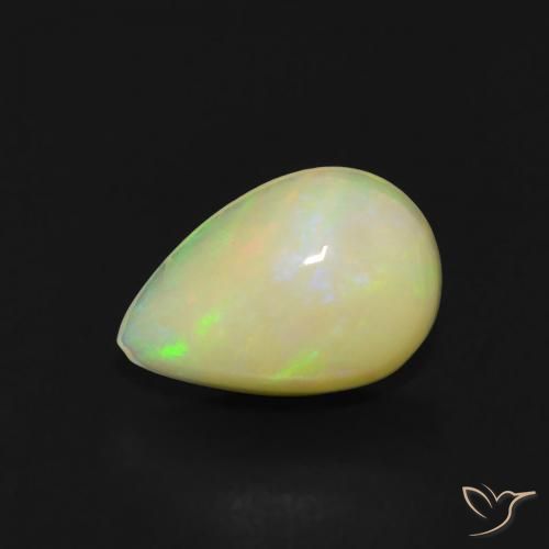 Opale Multicolore naturelle En forme de poire, 0.54 ct, Transparent