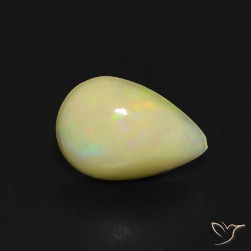 Opale Multicolore naturelle En forme de poire, 0.54 ct, Transparent