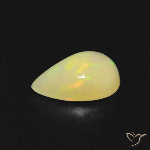 Opale Multicolore naturelle En forme de poire, 0.54 ct, Transparent