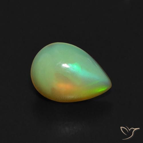 0.45ct Naturel Multicolore Opale, En forme de poire, Transparent, Photo A