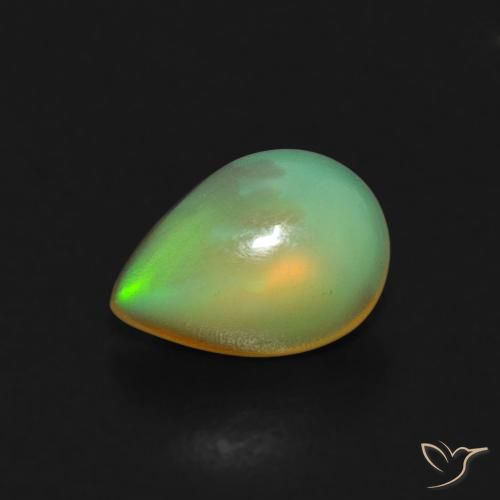 Opale Multicolore naturelle En forme de poire, 0.45 ct, Transparent