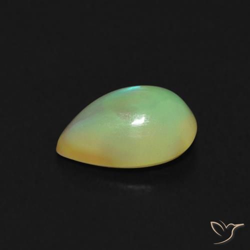 Opale Multicolore naturelle En forme de poire, 0.45 ct, Transparent