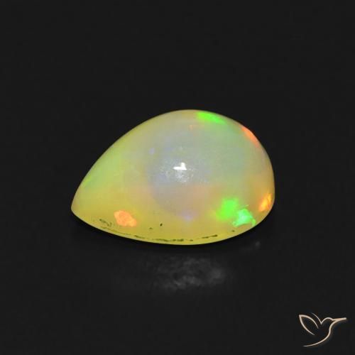Opale Multicolore naturelle En forme de poire, 0.76 ct, Transparent