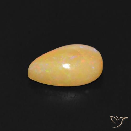 Opale Multicolore naturelle En forme de poire, 0.60 ct, Transparent