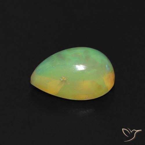 Opale Multicolore naturelle En forme de poire, 0.61 ct, Transparent