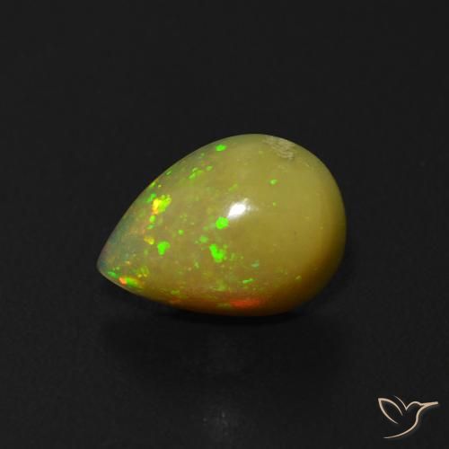 Opale Multicolore naturelle En forme de poire, 0.68 ct, Transparent