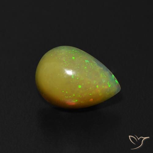 Opale Multicolore naturelle En forme de poire, 0.68 ct, Transparent