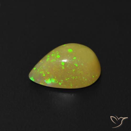 Opale Multicolore naturelle En forme de poire, 0.68 ct, Transparent
