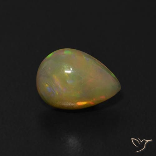 0.49ct Naturel Multicolore Opale, En forme de poire, Transparent, Photo A