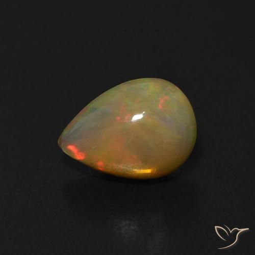 Opale Multicolore naturelle En forme de poire, 0.49 ct, Transparent