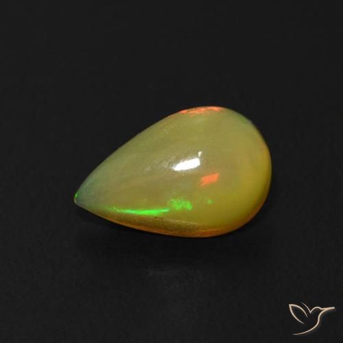 0.53ct Naturel Multicolore Opale, En forme de poire, Transparent, Photo A