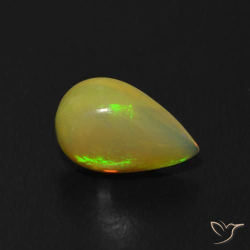 Opale Multicolore naturelle En forme de poire, 0.53 ct, Transparent
