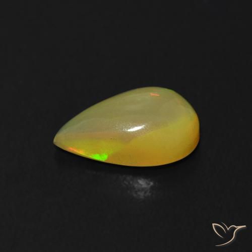 Opale Multicolore naturelle En forme de poire, 0.53 ct, Transparent