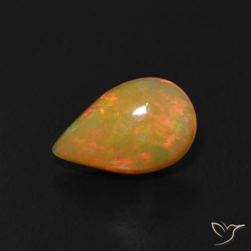 Opale Multicolore naturelle En forme de poire, 0.50 ct, Transparent