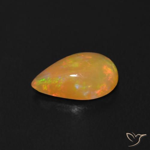 Opale Multicolore naturelle En forme de poire, 0.50 ct, Transparent
