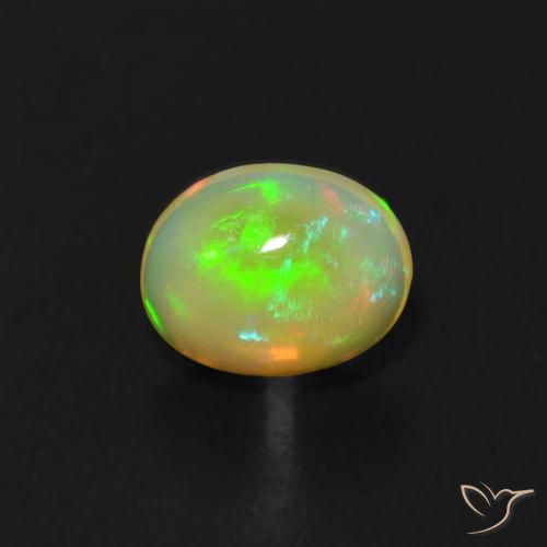 Opale Multicolore naturelle ovale, 0.45 ct, Transparent