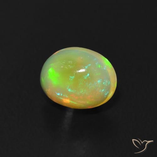 Opale Multicolore naturelle ovale, 0.45 ct, Transparent