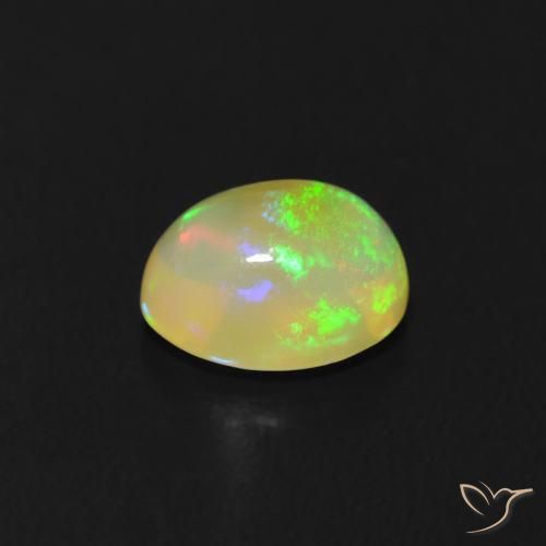 Opale Multicolore naturelle ovale, 0.45 ct, Transparent