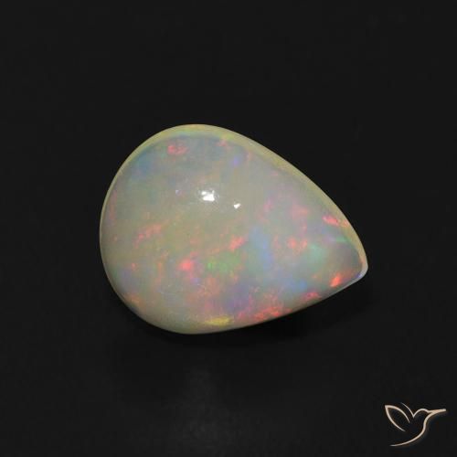 1.02ct Naturel Multicolore Opale, En forme de poire, Transparent, Photo A
