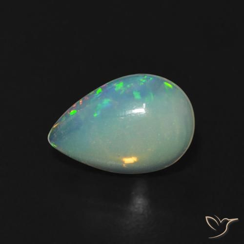 0.76ct Naturel Multicolore Opale, En forme de poire, Transparent