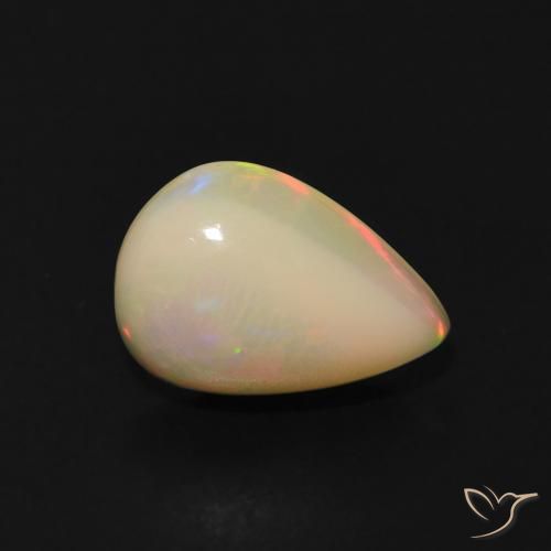 Opale Multicolore naturelle En forme de poire, 1.07 ct, Transparent