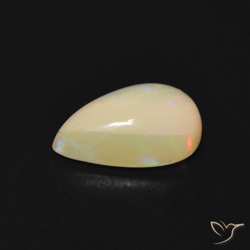 Opale Multicolore naturelle En forme de poire, 1.07 ct, Transparent