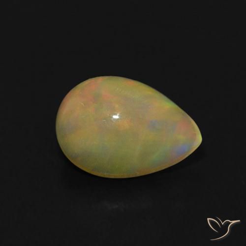Opale Multicolore naturelle En forme de poire, 0.39 ct, Transparent