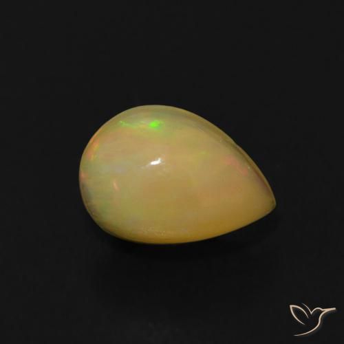 0.58ct Naturel Multicolore Opale, En forme de poire, Transparent