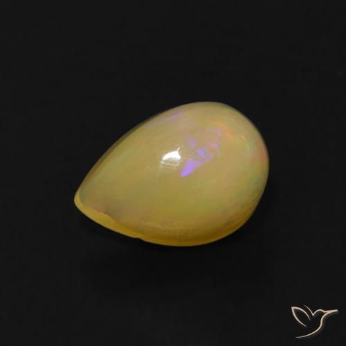 Opale Multicolore naturelle En forme de poire, 0.58 ct, Transparent