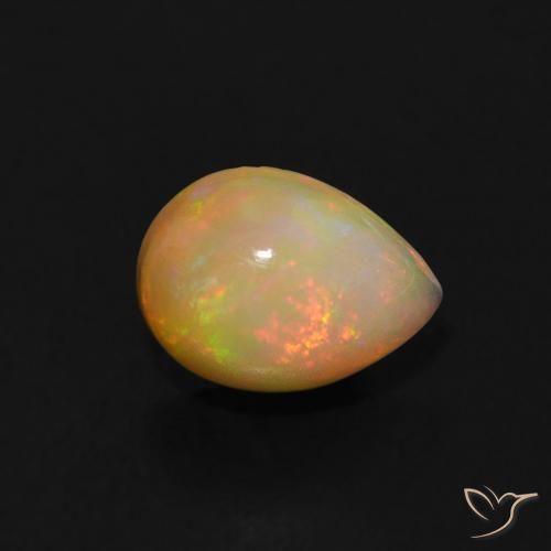 Opale Multicolore naturelle En forme de poire, 0.58 ct, Transparent
