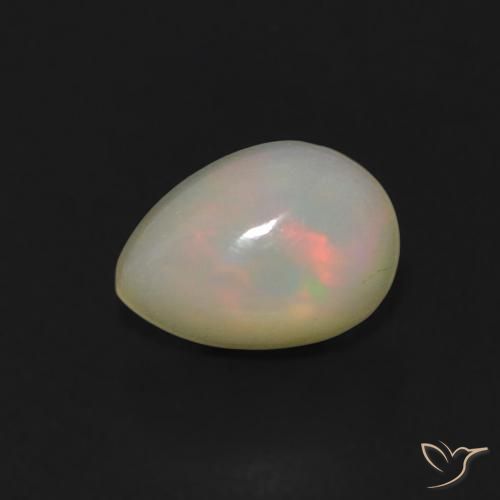 0.61ct Naturel Multicolore Opale, En forme de poire, Transparent