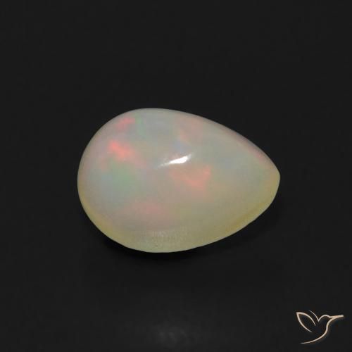 Opale Multicolore naturelle En forme de poire, 0.61 ct, Transparent