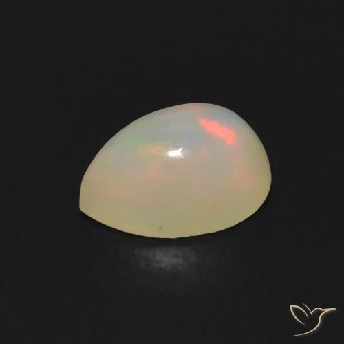 Opale Multicolore naturelle En forme de poire, 0.61 ct, Transparent
