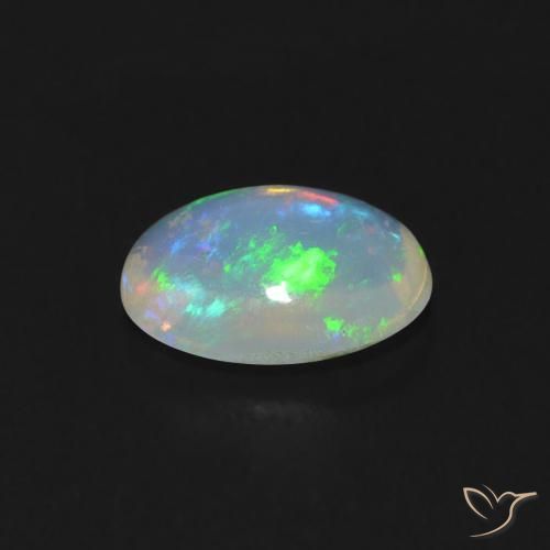 Opale Multicolore naturelle ovale, 0.55 ct, Transparent