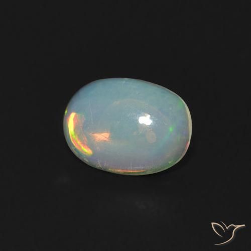 Opale Multicolore naturelle ovale, 0.35 ct, Transparent