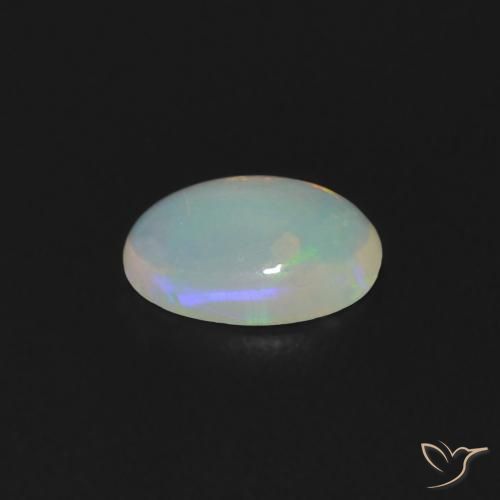 Opale Multicolore naturelle ovale, 0.35 ct, Transparent