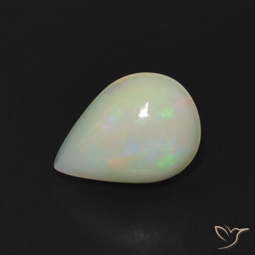 Opale Multicolore naturelle En forme de poire, 1.06 ct, Transparent