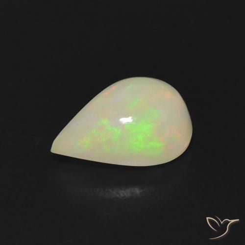 Opale Multicolore naturelle En forme de poire, 1.06 ct, Transparent