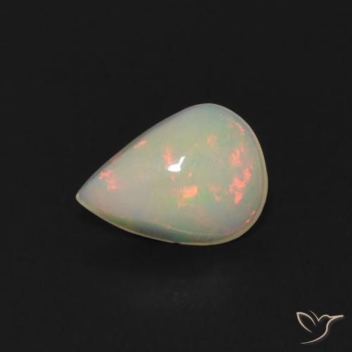 Opale Multicolore naturelle En forme de poire, 0.36 ct, Transparent