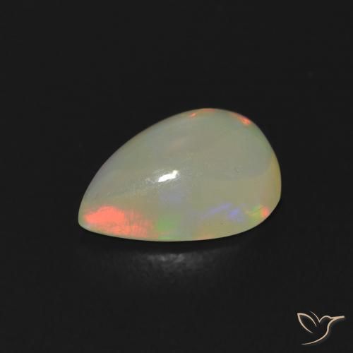 Opale Multicolore naturelle En forme de poire, 0.91 ct, Transparent