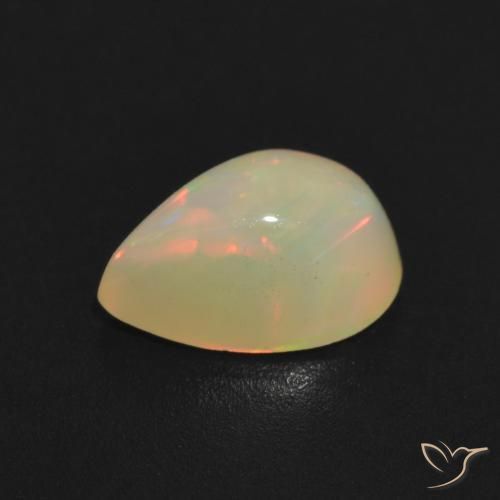 Opale Multicolore naturelle En forme de poire, 1.36 ct, Transparent